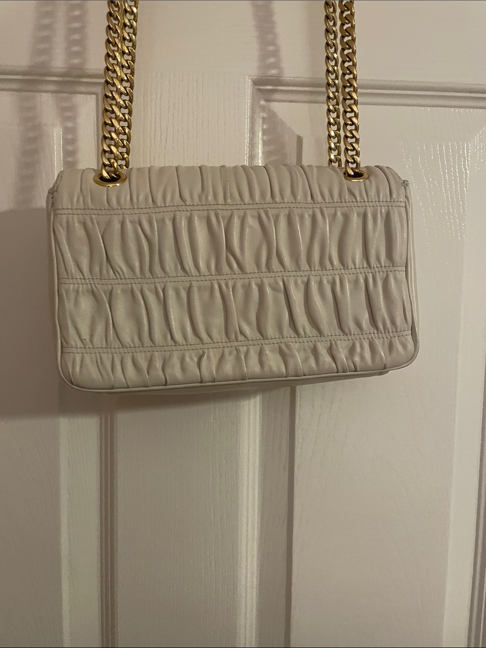 Prada Cream Quilted Chain Crossbody Bag - Picture 5 of 7